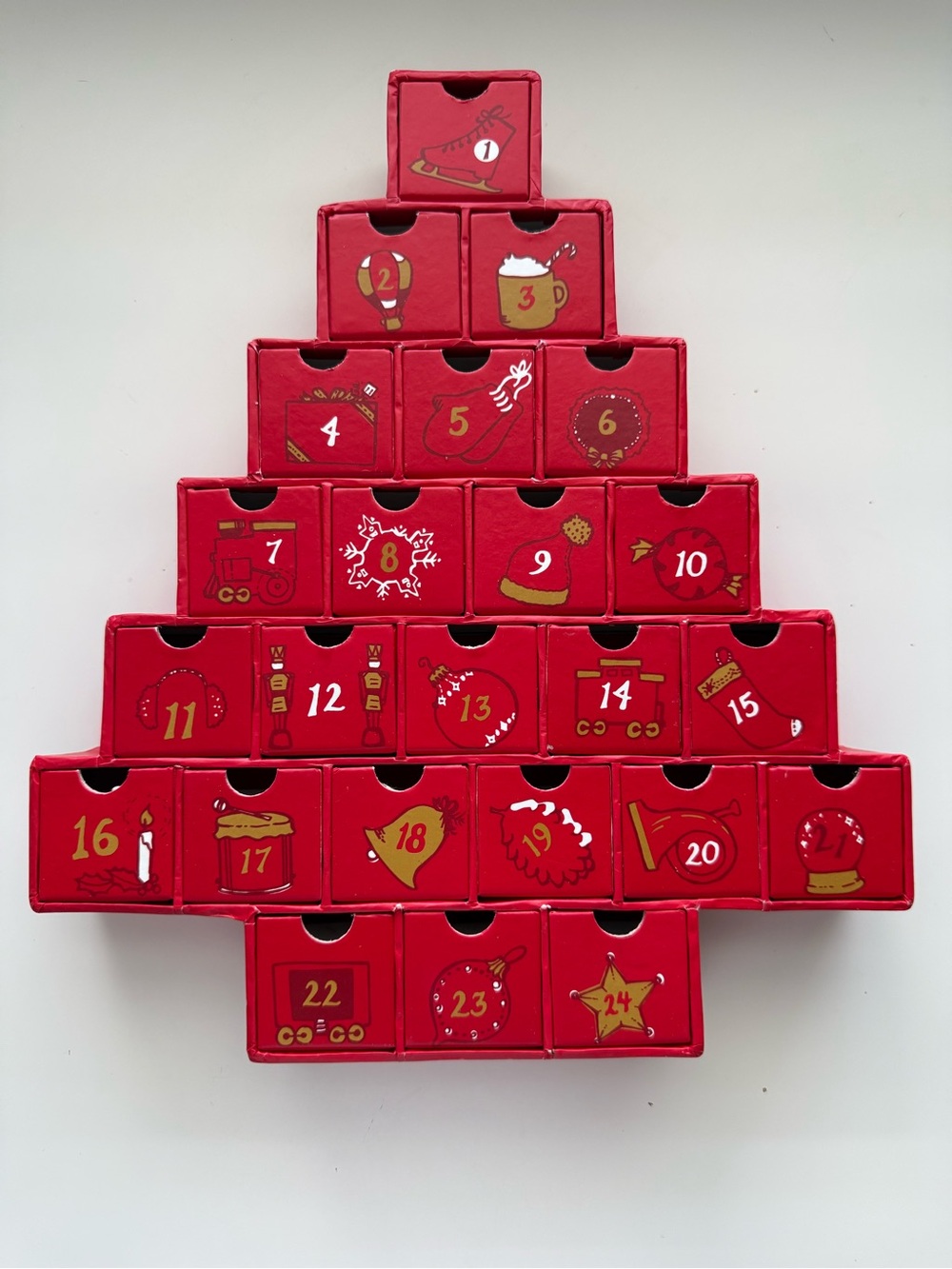 Vintage Starbucks Reusable Christmas Tree Advent Calendar - Empty